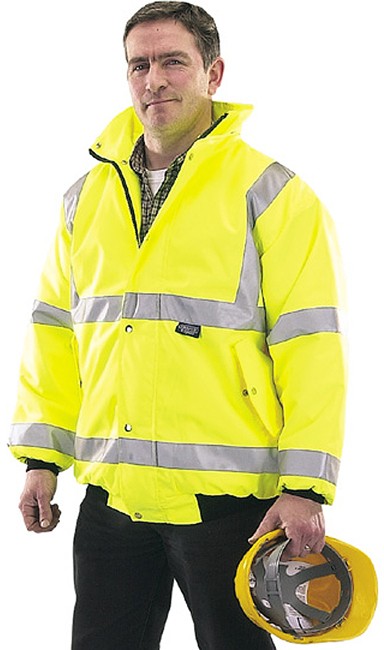 Larger image of Draper Workwear Expert quality high visibility bomber Jacket Size XL.