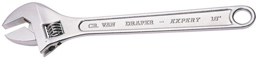 Larger image of Draper Tools Expert adjustable wrench. 450mm. 52mm Capacity.
