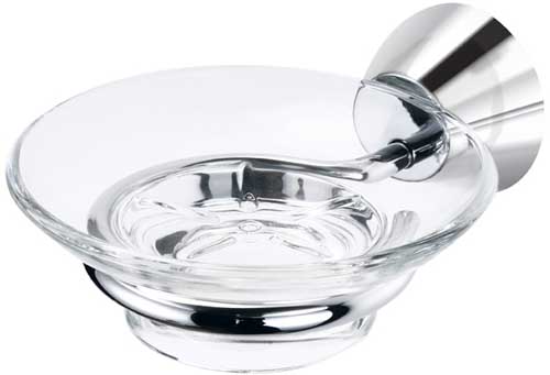Larger image of Geesa Cono Glass Soap Dish and Holder