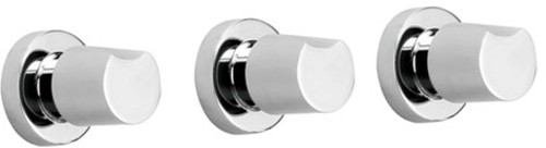 Larger image of Vado Ixus Wall Mounted Concealed 5 Hole Bath Shower Mixer Only.