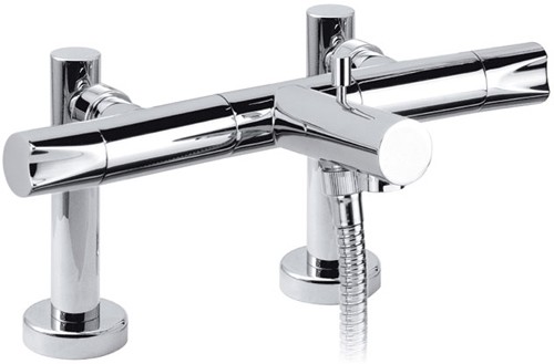 Larger image of Vado Ixus Deck Mounted Bath Shower Mixer. 150mm Centers.