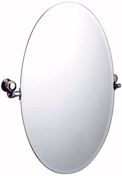Larger image of Vado Nautiq Wall Mounted Mirror with Gold Trim. 500x380mm