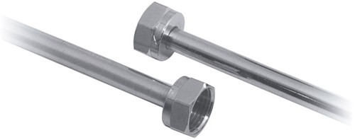 Larger image of Vado Pex Chrome plated copper connector tube.  1/2" x 1/2" x 300mm.