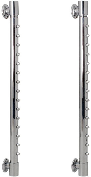 Larger image of Vado Shower 2 x 15 Jet Round Rainbars With Easy Clean Nozzles (Chrome).