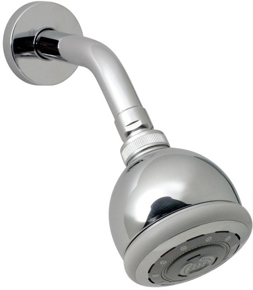 Larger image of Vado Shower Chrome low pressure multi function shower head and arm.