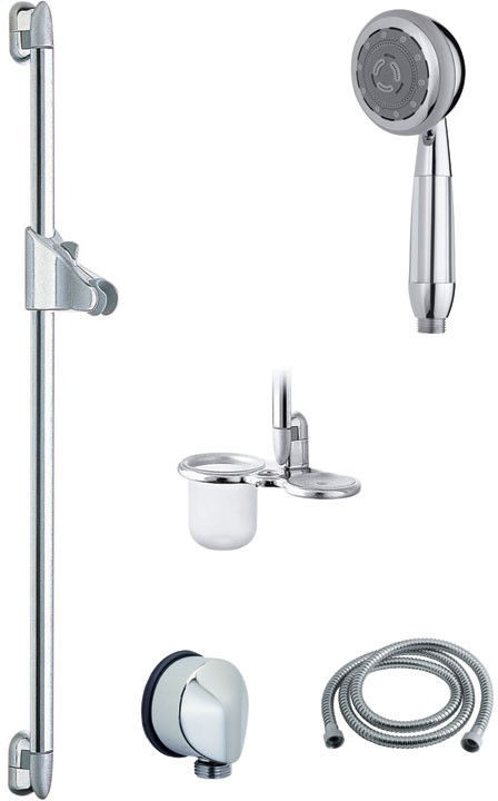 Larger image of Vado Shower 900mm H-Class multi function slide rail kit for low pressure use.
