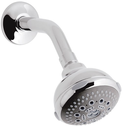 Larger image of Vado Shower Chrome 4 function shower head and arm.