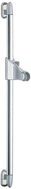 Larger image of Vado Shower 600mm Z-Class flat slide rail, button control, satin chrome.