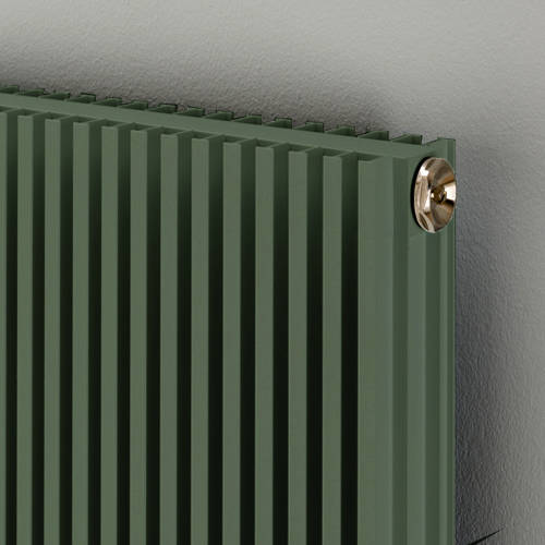 Example image of EcoHeat Hadlow Vertical Aluminium Radiator 1826x400 (Reed Green).