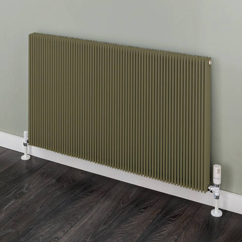 Larger image of EcoHeat Hadlow Horizontal Aluminium Radiator 526x1120 (Grey B).