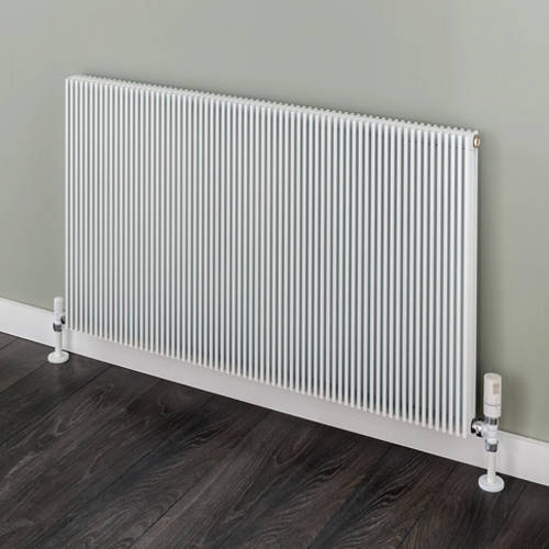 Larger image of EcoHeat Hadlow Horizontal Aluminium Radiator 626x1120 (White).