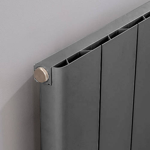 Example image of EcoHeat Radcliffe Vertical Aluminium Radiator 1500x356 (Grey).