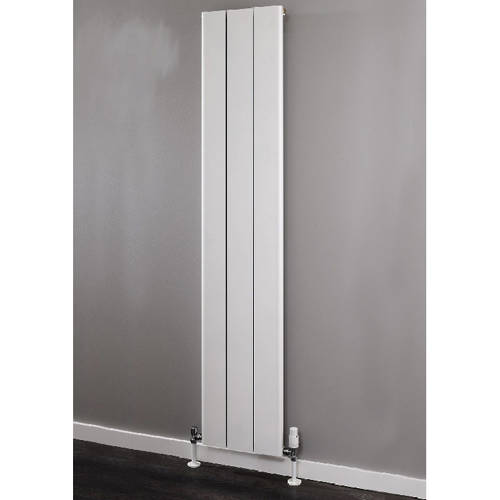 Larger image of EcoHeat Radcliffe Vertical Aluminium Radiator 1500x596 (White).