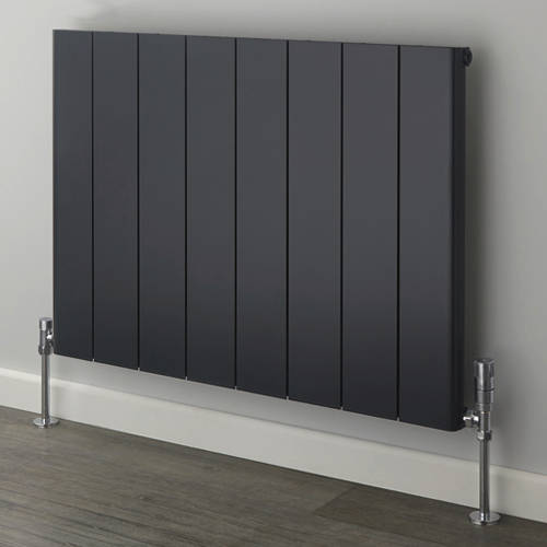 Larger image of EcoHeat Radcliffe Horizontal Aluminium Radiator 500x1436 (A Grey).