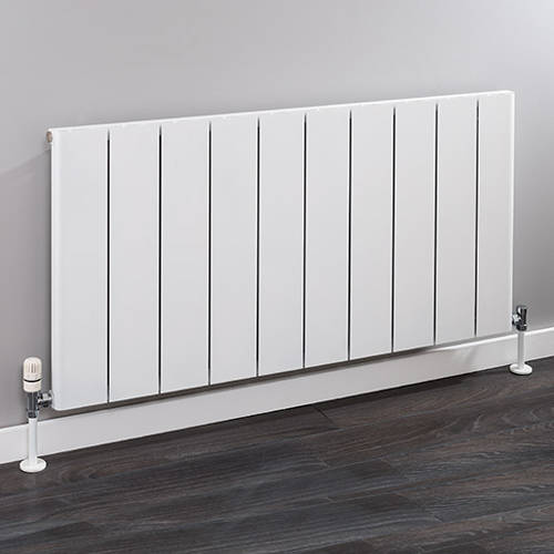 Larger image of EcoHeat Radcliffe Horizontal Aluminium Radiator 600x1196 (White).