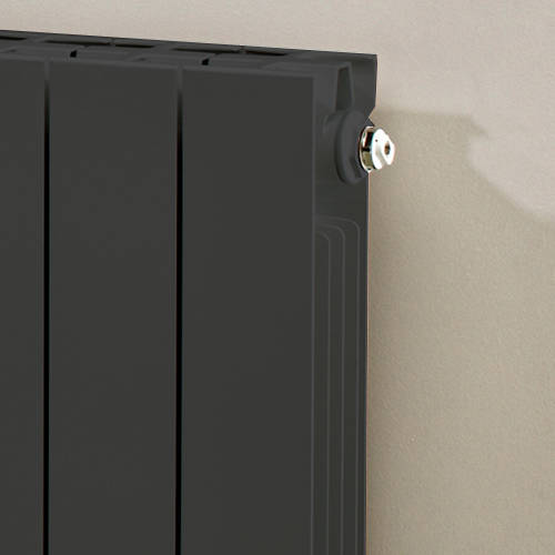 Example image of EcoHeat Saxon Horizontal Aluminium Radiator & Brackets 440x980 (Olive).