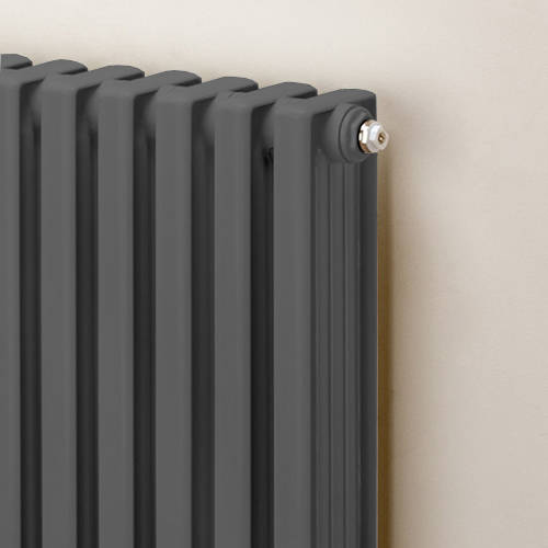 Example image of EcoHeat Woburn Vertical Aluminium Radiator 1470x270 (Window Grey)