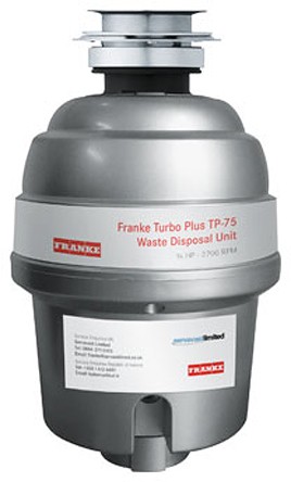 Larger image of Franke TP-75 Continuous Feed Turbo Plus Waste Disposal Unit.