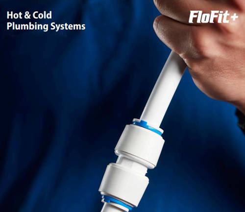 Example image of FloFit+ 5 x Push Fit Flexi Hose Connectors (22mm / 22mm, 300mm).