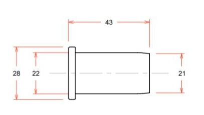 Technical image of FloFit+ 20 x Pipe Inserts (28mm).