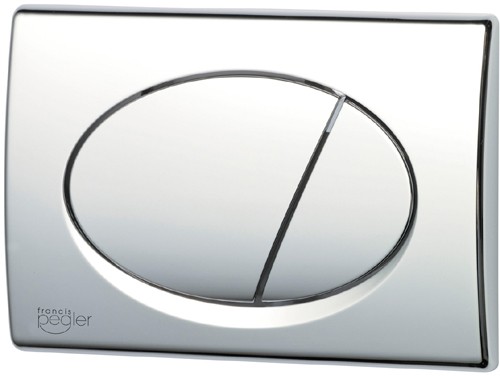 Larger image of Pegler Frames Opal Flush Plate (Chrome Plated). 274x165mm.