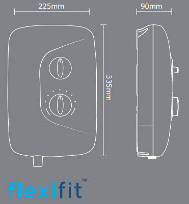 Example image of Galaxy Showers Aqua 2000E Electric Shower 9.5kW (White & Chrome).