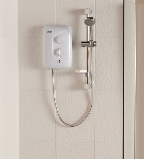 Example image of Galaxy Showers Aqua 3000M Electric Shower 8.5kW (White & Chrome).