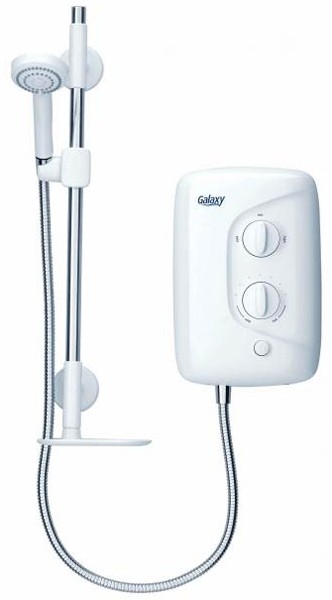 Larger image of Galaxy Showers Aqua 3500M Electric Shower 9.5kW (White & Chrome).