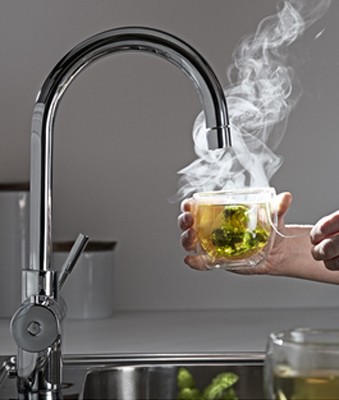 Larger image of JoYou Aqualogic 3 In 1 Boiling Hot Water Kettle Kitchen Tap (Chrome).