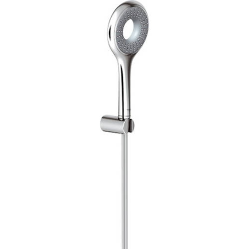 Larger image of Grohe Rainshower Icon Water Saving Shower Handset, Hose & Bracket.