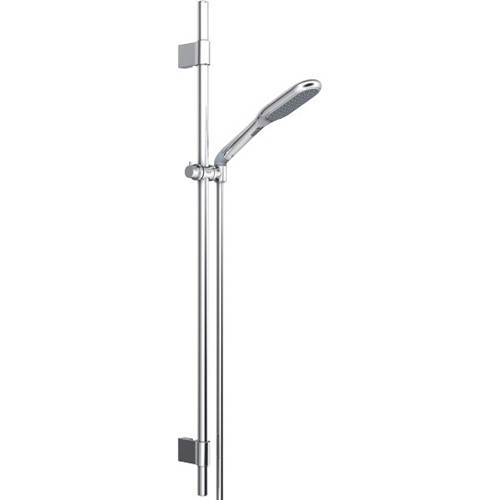 Larger image of Grohe Rainshower Eco Slide Rail Kit, Eco Button Shower Handset & Hose.