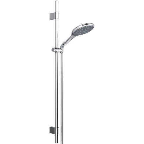 Larger image of Grohe Rainshower Solo Slide Rail Kit, Eco Button Shower Handset & Hose.