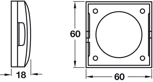 Technical image of HAFELE Shaver Socket With Transformer & Hinged Cover (Chrome).