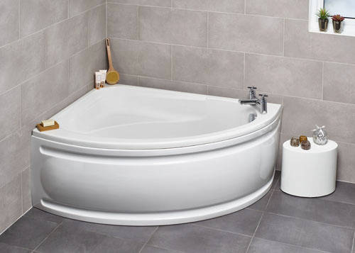 Example image of Hydracast Orlando LH Turbo Whirlpool Bath With 14 Jets & Panel, 1500x1040.