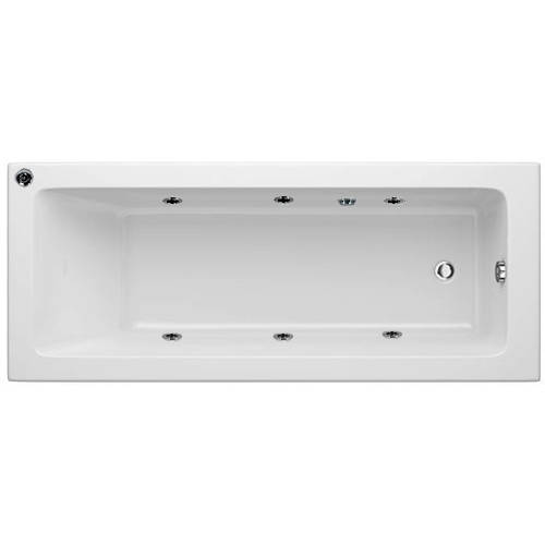 Larger image of Hydrabath Solarna Single Ended Whirlpool Bath With 6 Jets (1700x700mm).
