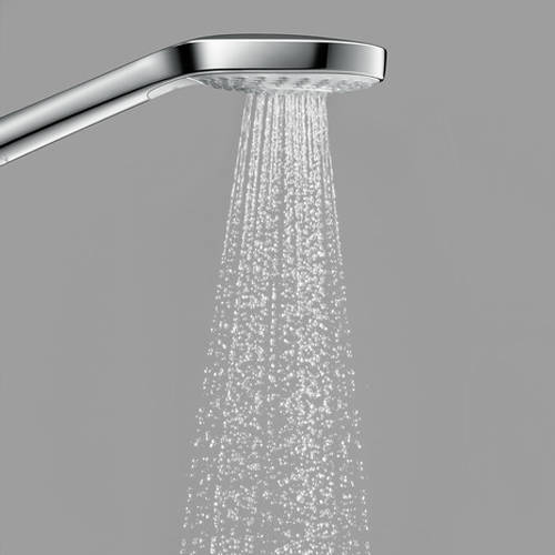 Example image of Hansgrohe Croma Select E 180 Showerpipe Pack With Eco (White & Chrome).