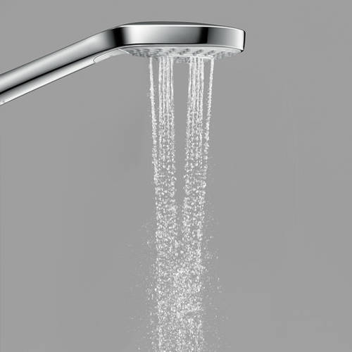 Example image of Hansgrohe Croma Select E Eco Semipipe Shower Pack (White & Chrome).