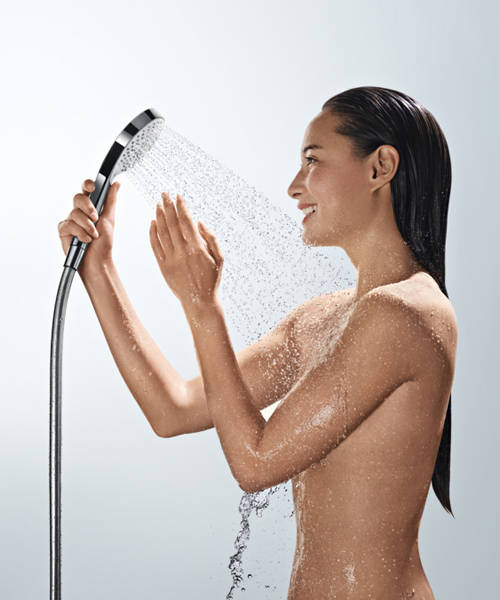 Example image of Hansgrohe Crometta S 240 1 Jet Showerpipe Pack With Bath Filler Spout, CLEARANCE.
