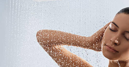 Example image of Hansgrohe PuraVida 400 Shower Head & Wall Arm (390x260, White & Chrome).