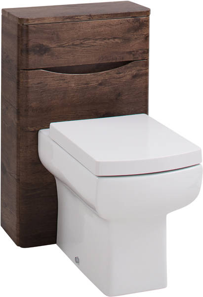 Example image of Italia Furniture WC Unit 500mm (Chestnut).