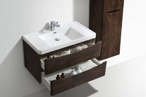 Example image of Italia Furniture Bali Bathroom Furniture Pack 01 (Chestnut).