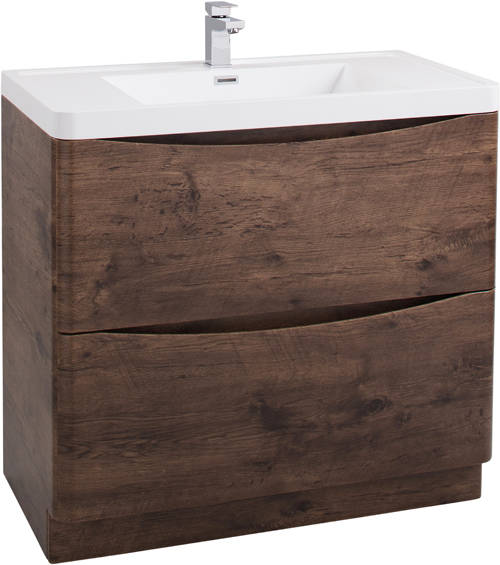 Example image of Italia Furniture Bali Bathroom Furniture Pack 05 (Chestnut).