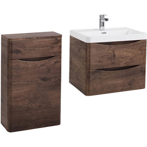 Larger image of Italia Furniture Bali Bathroom Furniture Pack 07 (Chestnut).