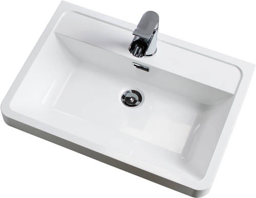 Example image of Italia Furniture Bali Bathroom Furniture Pack 04 (Gloss White).