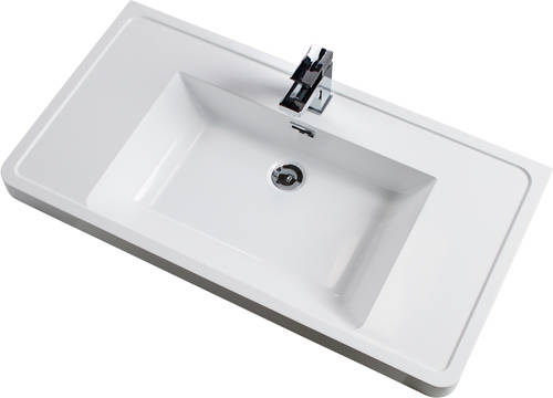 Example image of Italia Furniture Bali Bathroom Furniture Pack 09 (Gloss White).