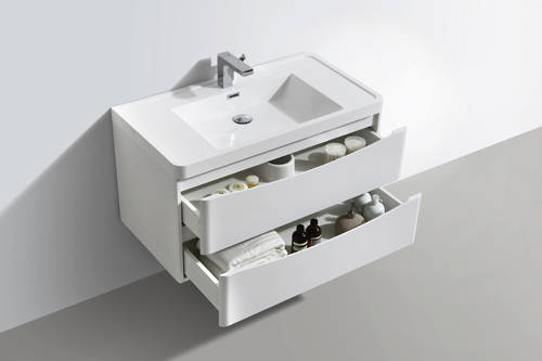 Example image of Italia Furniture Bali Bathroom Furniture Pack 12 (Gloss White).