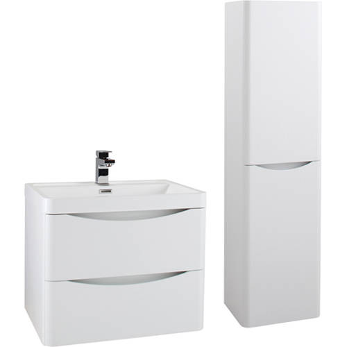 Larger image of Italia Furniture Bali Bathroom Furniture Pack 03 (White Ash).