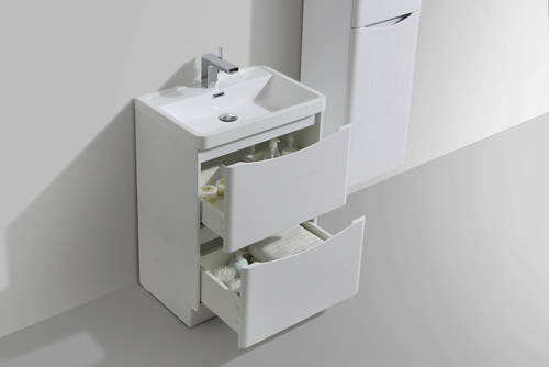 Example image of Italia Furniture Bali Bathroom Furniture Pack 04 (White Ash).