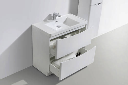 Example image of Italia Furniture Bali Bathroom Furniture Pack 09 (White Ash).