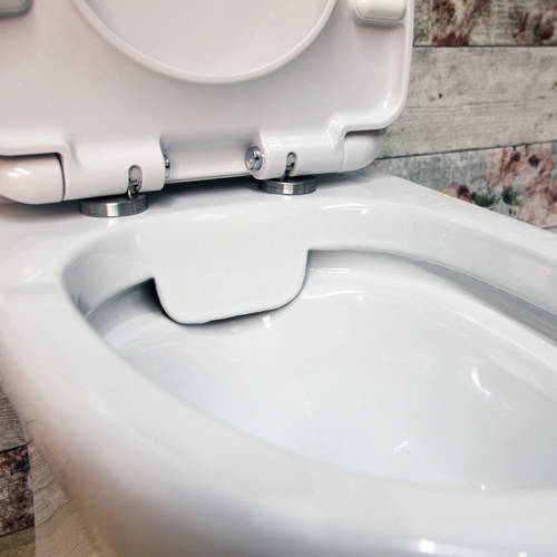 Example image of Oxford Unison Breeze Rimless Toilet Pan With Cistern & Soft Close Seat.